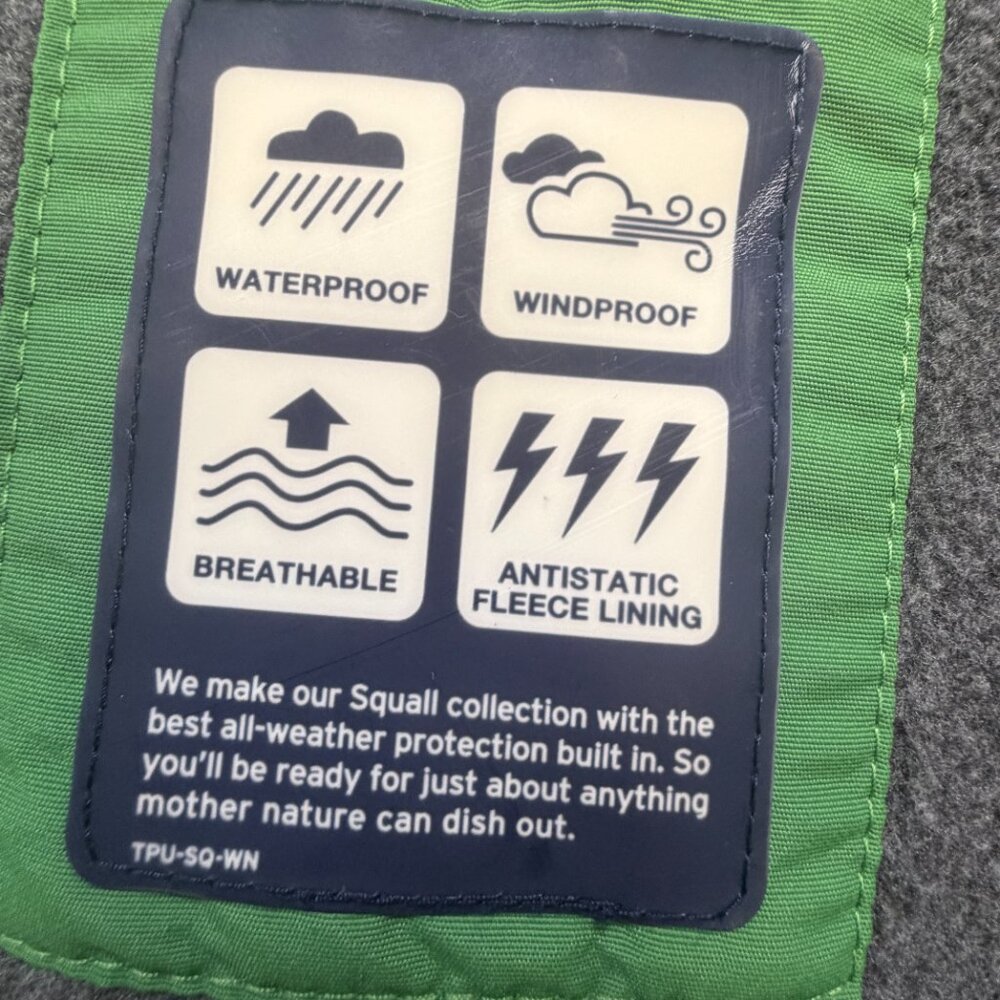 Lands' End Squall Waterproof Fleece Lined Hooded Parka Coat Green Womens L 14-16 - Picture 7 of 16